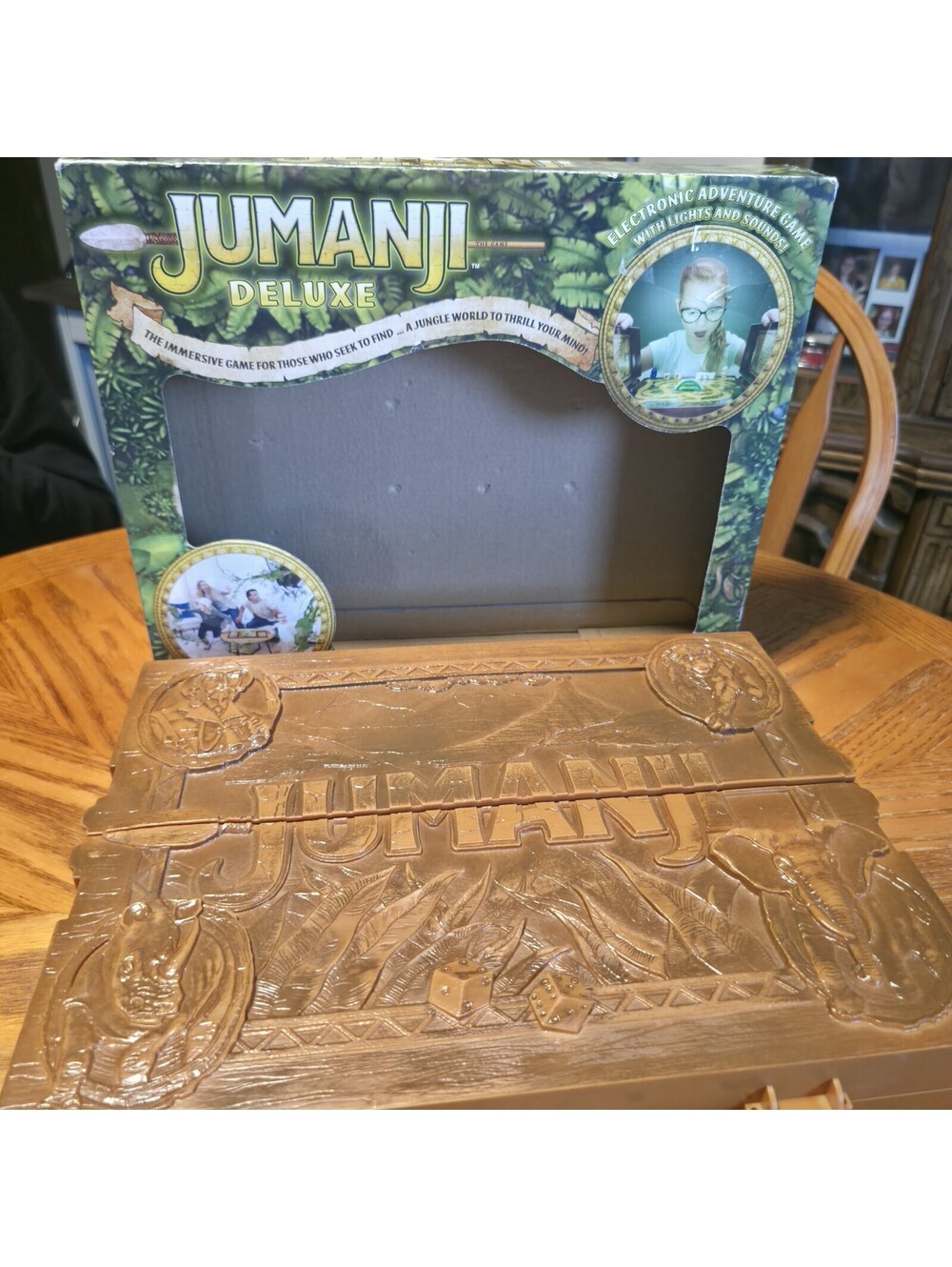 Jumanji Deluxe Electronic Board Game Spin Master Lights Sounds Tested Works